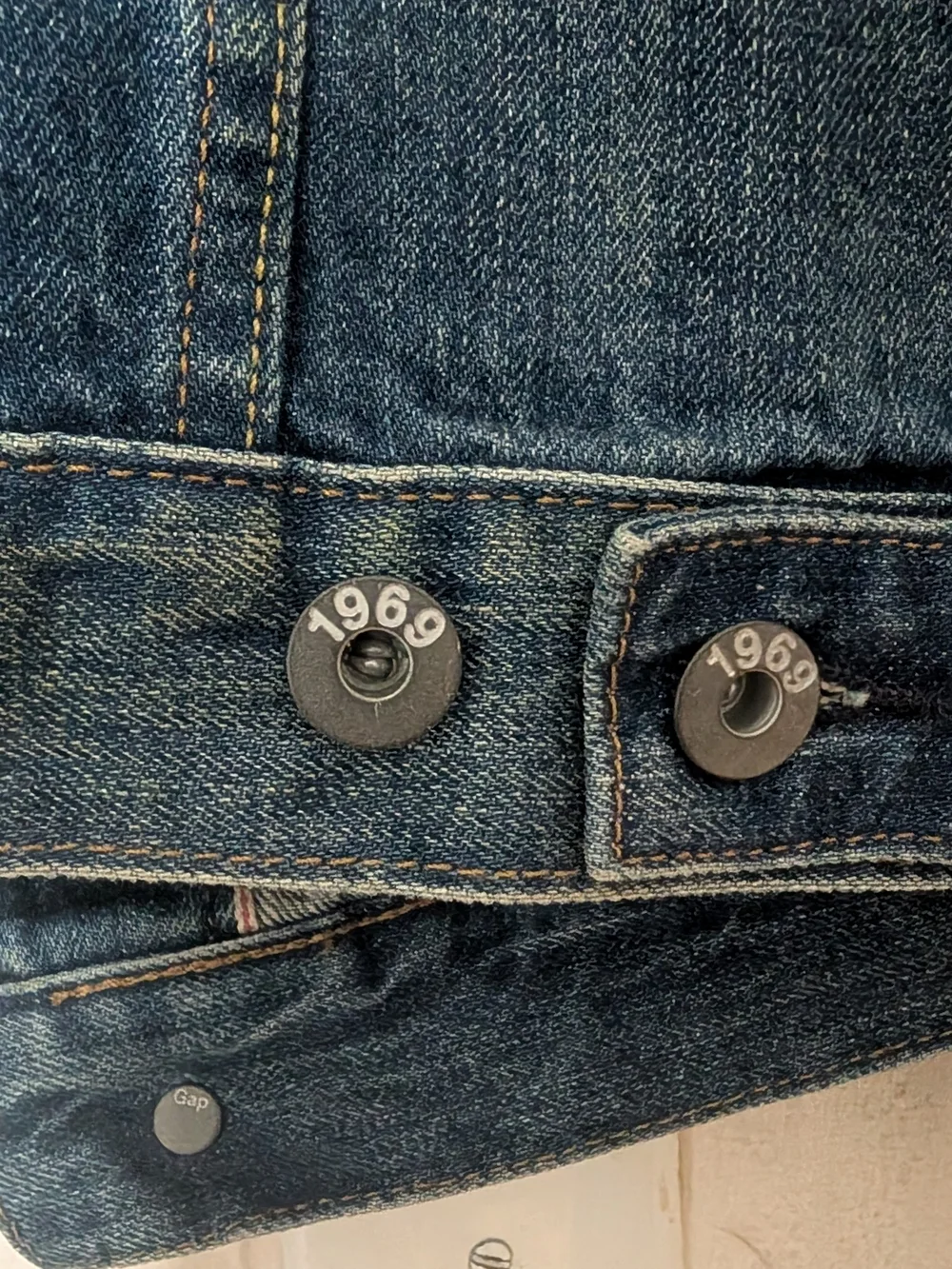 GAP Japanese Selvedge Denim Jacket in Light and Dark Blue